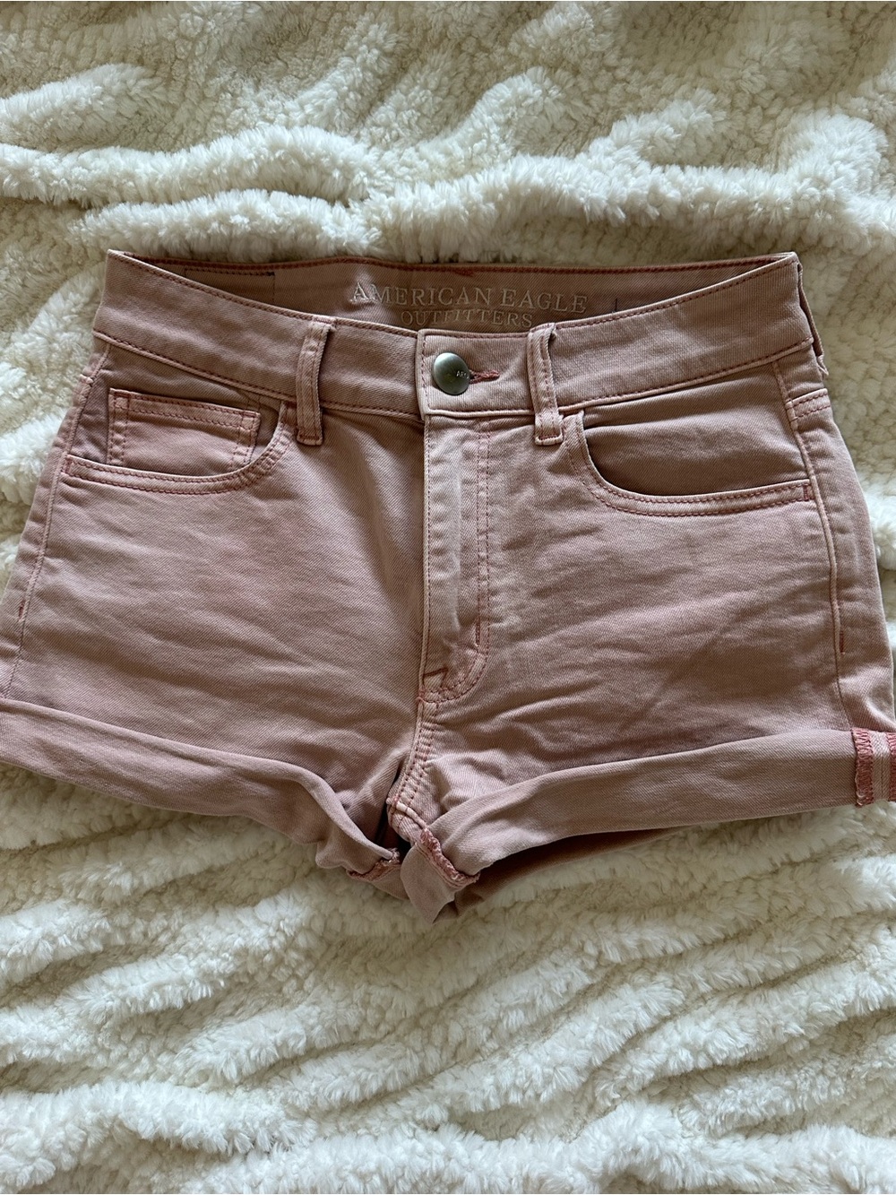 American Eagle Outfitters Dusty Pink Denim Jean Shorts